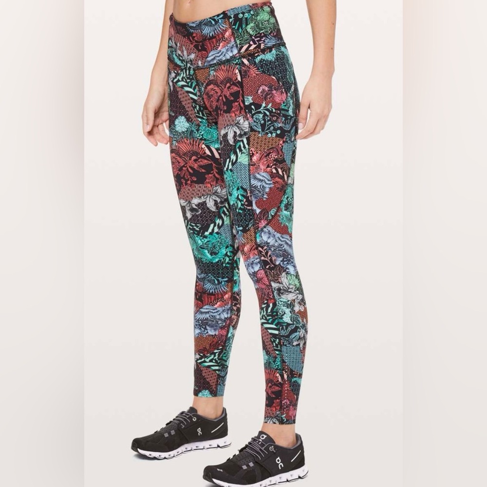 Lululemon Zen Clash Garden Print Speed Up Leggings